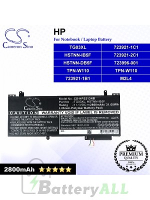 CS-HPS213NB For HP Laptop Battery Model 723921-1B1 / 723921-1C1 / 723921-2C1 / 723996-001 / HSTNN-DB5F