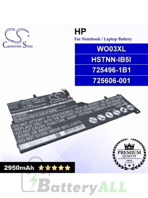 CS-HPX132NB For HP Laptop Battery Model 725496-1B1 / 725606-001 / HSTNN-IB5I / WO03XL