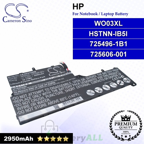 CS-HPX132NB For HP Laptop Battery Model 725496-1B1 / 725606-001 / HSTNN-IB5I / WO03XL