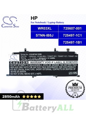 CS-HPX213NB For HP Laptop Battery Model 725497-1B1 / 725497-1C1 / 725607-001 / STNN-IB5J / WR03XL