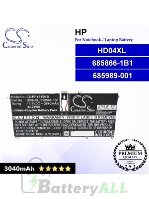 CS-HPY610NB For HP Laptop Battery Model 685866-1B1 / 685989-001 / HD04XL