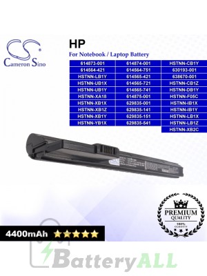 CS-HQC10NB For HP Laptop Battery Model 614564-421 / 614564-751 / 614565-421 / 614565-721 / 614565-741 (Black)