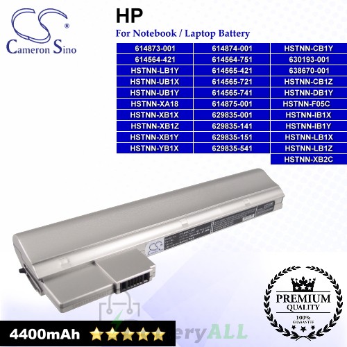 CS-HQC10NT For HP Laptop Battery Model 614564-421 / 614564-751 / 614565-421 / 614565-721 / 614565-741 (Silver)