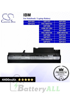 CS-IBT40 For IBM Laptop Battery Model 08K8194 / 92P1010 / 92P1011 / 92P1058 / 92P1060 / 92P1062 / 92P1067