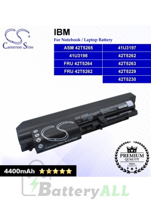 CS-IBT61NB For IBM Laptop Battery Model 41U3197 / 41U3198 / 42T5229 / 42T5230 / 42T5262 / 42T5263 / ASM 42T5265