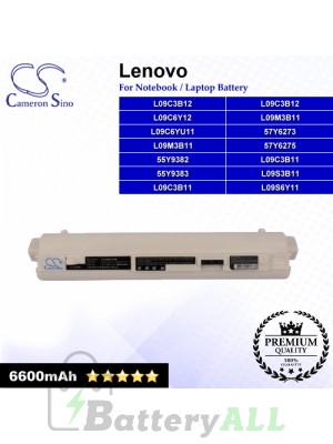 CS-IBS10HB For Lenovo Laptop Battery Model 55Y9382 / 55Y9383 / 57Y6273 / 57Y6275 / L09C3B11 / L09C3B12 (White)