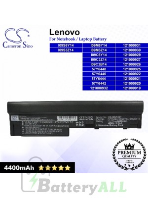 CS-IBS13NT For Lenovo Laptop Battery Model 121000919 / 121000920 / 121000921 / 121000922 / 121000925