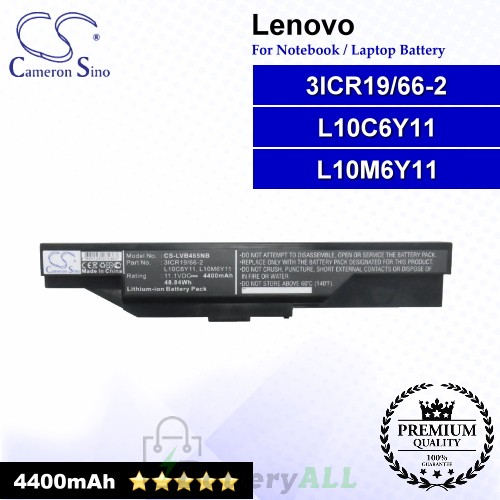 CS-LVB465NB For Lenovo Laptop Battery Model 3ICR19/66-2 / L10C6Y11 / L10M6Y11