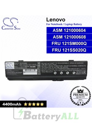 CS-LVC430NB For Lenovo Laptop Battery Model ASM 121000604 / ASM 121000608 / FRU 121SM000Q / FRU 121SS020Q