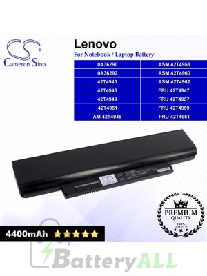 CS-LVE120NB For Lenovo Laptop Battery Model 0A36290 / 0A36292 / 3INR19-65-2 / 42T4943 / 42T4945 / 42T4947