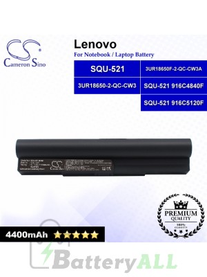 CS-LVF30NB For Lenovo Laptop Battery Model 3UR18650-2-QC-CW3 / 3UR18650F-2-QC-CW3A / SQU-521