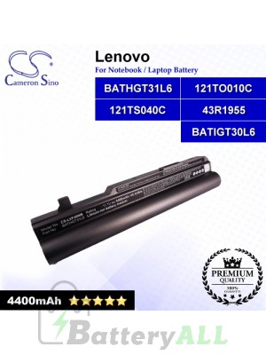 CS-LVF40NB For Lenovo Laptop Battery Model 121TO010C / 121TS040C / 43R1955 / BATHGT31L6 / BATIGT30L6 (Black)