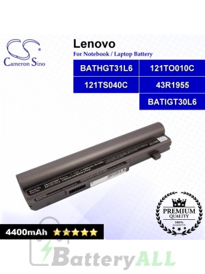 CS-LVF40NT For Lenovo Laptop Battery Model 121TO010C / 121TS040C / 43R1955 / BATHGT31L6 / BATIGT30L6 (Silver Grey)