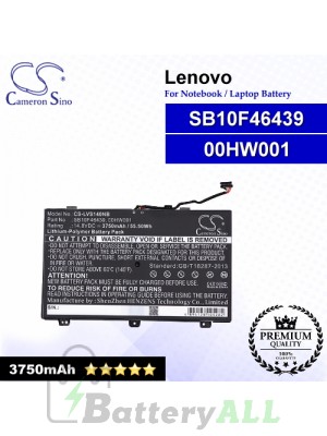 CS-LVS140NB For Lenovo Laptop Battery Model 00HW001 / SB10F46439