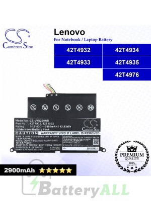 CS-LVS220NB For Lenovo Laptop Battery Model 42T4932 / 42T4933 / 42T4934 / 42T4935 / 42T4976