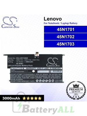 CS-LVX114NB For Lenovo Laptop Battery Model 45N1701 / 45N1702 / 45N1703