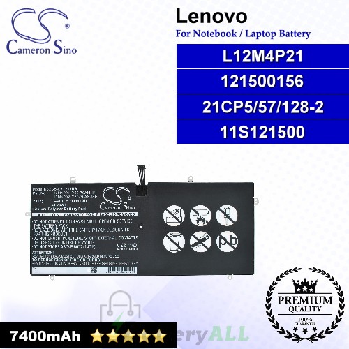 CS-LVY213NB For Lenovo Laptop Battery Model 11S121500 / 121500156 / 21CP5/57/128-2 / L12M4P21