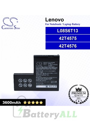 CS-LVY651NB For Lenovo Laptop Battery Model 42T4575 / 42T4576 / L08S6T13