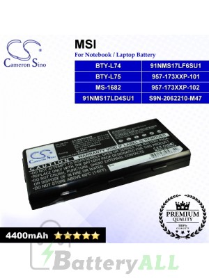 CS-MSR620NB For MSI Laptop Battery Model 91NMS17LD4SU1 / 91NMS17LF6SU1 / 957-173XXP-101