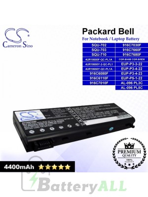 CS-LXE510NB For Packard Bell Laptop Battery Model 4UR18650F-QC-PL1A / 4UR18650Y-2-QC-PL1