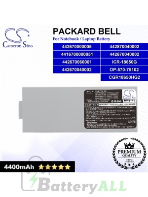 CS-MT7521NB For Packard Bell Laptop Battery Model 4416700000051 / 442670000005 / 442670040002 / 442670060001