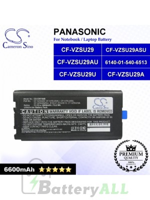 CS-CRF5NB For Panasonic Laptop Battery Model 6140-01-540-6513 / CF-VZSU29 / CF-VZSU29A / CF-VZSU29ASU