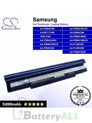 CS-SNC10NE For Samsung Laptop Battery Model 1588-3366 / AA-BP1TC6W / AA-PB6NC6W / AA-PB6NC6W/E (Blue)