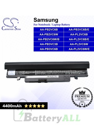 CS-SNC143NB For Samsung Laptop Battery Model AA-PB2VC6B / AA-PB2VC6W / AA-PB2VC6W/B / AA-PB3VC3B (Black)