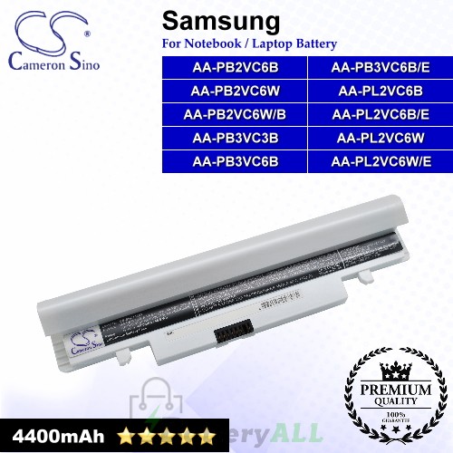 CS-SNC143NT For Samsung Laptop Battery Model AA-PB2VC6B / AA-PB2VC6W / AA-PB2VC6W/B / AA-PB3VC3B (Pearl)