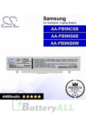 CS-SNC318NT For Samsung Laptop Battery Model AA-PB6NC6B / AA-PB6NC6W / AA-PB9MC6B / AA-PB9MC6S (White)