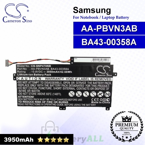 CS-SNP470NB For Samsung Laptop Battery Model AA-PBVN3AB / BA43-00358A