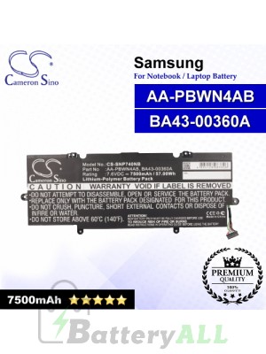 CS-SNP740NB For Samsung Laptop Battery Model AA-PBWN4AB / BA43-00360A