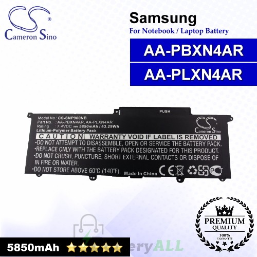 CS-SNP900NB For Samsung Laptop Battery Model AA-PBXN4AR / AA-PLXN4AR