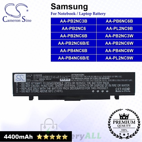 CS-SSX60NB For Samsung Laptop Battery Model AA-PB2NC3B / AA-PB2NC6 / AA-PB2NC6B / AA-PB2NC6B/E