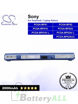 CS-BP51PL For Sony Laptop Battery Model PCGA-BP51 / PCGA-BP51A / PCGA-BP51A/ L / PCGA-BP52 / PCGA-BP52A (Purple)