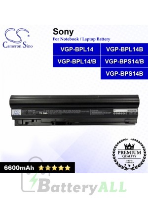 CS-BPL14HB For Sony Laptop Battery Model VGP-BPL14 / VGP-BPL14/B / VGP-BPL14B / VGP-BPS14/B / VGP-BPS14B (Black)