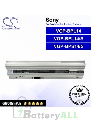 CS-BPL14HT For Sony Laptop Battery Model VGP-BPL14 / VGP-BPL14/S / VGP-BPS14/S (Silver)