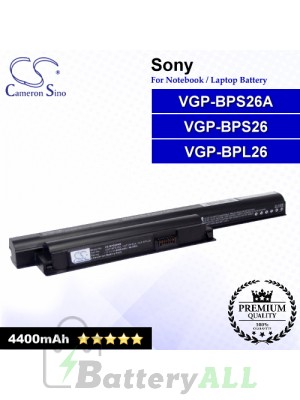 CS-BPS26NB For Sony Laptop Battery Model VGP-BPL26 / VGP-BPS26 / VGP-BPS26A
