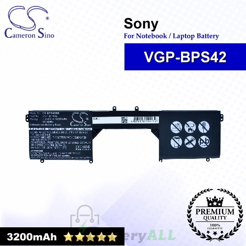 CS-BPS42NB For Sony Laptop Battery Model VGP-BPS42