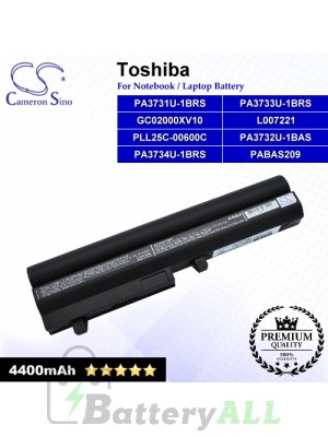 CS-TNB200NT For Toshiba Laptop Battery Model GC02000XV10 / L007221 / PA3731U-1BRS / PA3732U-1BAS (Black)