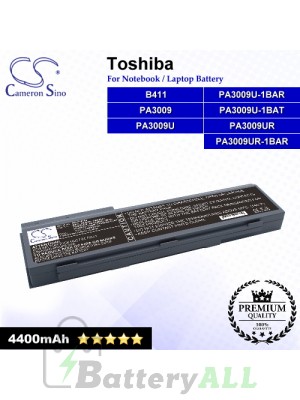 CS-TO8100 For Toshiba Laptop Battery Model B411 / PA3009 / PA3009U / PA3009U-1BAR / PA3009U-1BAT