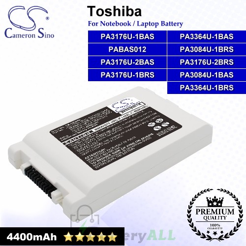CS-TO9000 For Toshiba Laptop Battery Model PA3084U-1BAS / PA3084U-1BRS / PA3176U-1BAS / PA3176U-1BRS