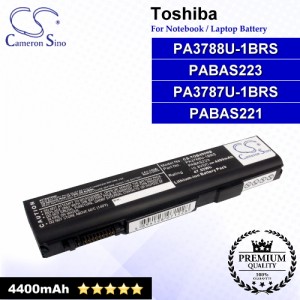 CS-TOB450NB For Toshiba Laptop Battery Model PA3787U-1BRS / PA3788U-1BRS / PABAS221 / PABAS223