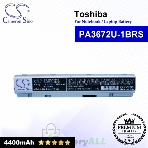 CS-TOE100NB For Toshiba Laptop Battery Model PA3672U-1BRS