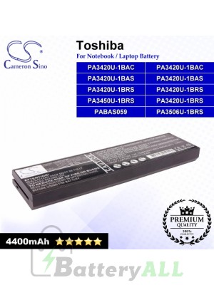CS-TOL100HB For Toshiba Laptop Battery Model PA3420U-1BAC / PA3420U-1BAS / PA3420U-1BRS / PA3450U-1BRS