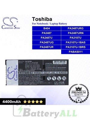 CS-TOP300 For Toshiba Laptop Battery Model B404 / PA2487 / PA2487U / PA2487UG / PA2487UR / PA2487URG