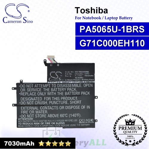 CS-TOU845NB For Toshiba Laptop Battery Model G71C000EH110 / PA5065U-1BRS