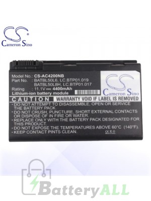 CS Battery for Acer Aspire 5102WLCi / 5102WLMi / 5103WLMiP120 / 3693WLMI Battery L-AC4200NB