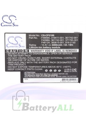 CS Battery for Compaq Pavilion XT5366WM-DC966A / XT5366WM-DC966A Battery L-CP2100