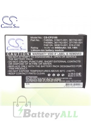 CS Battery for Compaq Pavilion ZE5160-F6155H / ZE5165 / ZE5165-F6156H Battery L-CP2100
